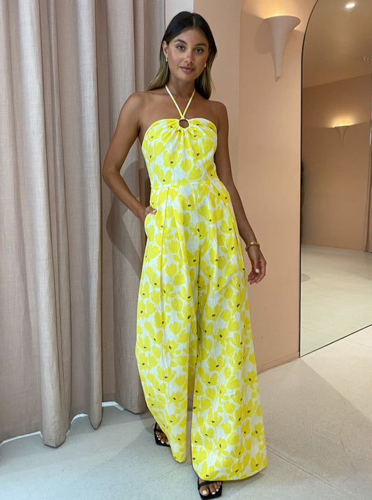 By Nicola Canary Jumpsuit in Canary Blossom