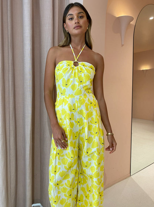 By Nicola Canary Jumpsuit in Canary Blossom