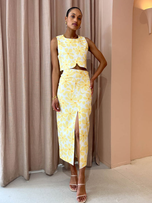 By Johnny Callie Sun Skirt in Sun Floral