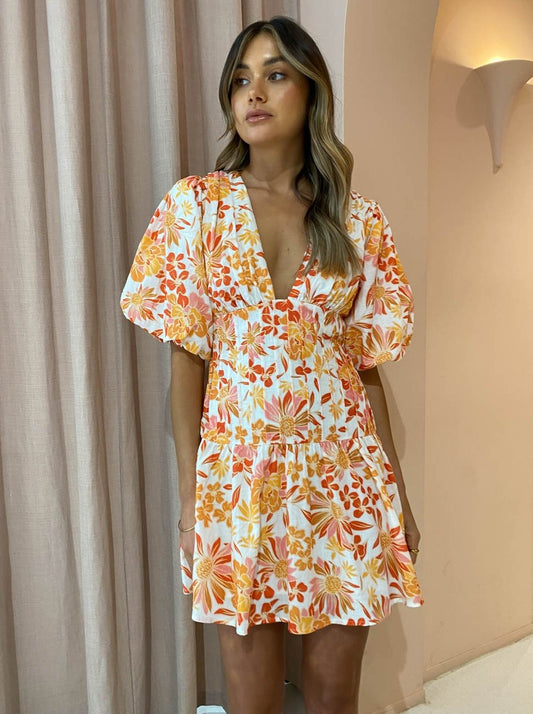by nicola orange dress Gabriella One Shoulder Midi Dress in Sunkissed Orange Rabbit Borrows