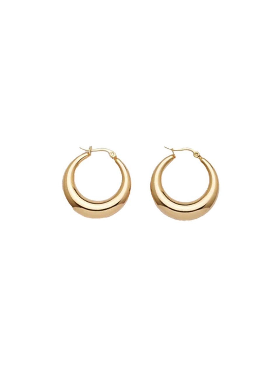 Coralia gold outlet hoop earrings