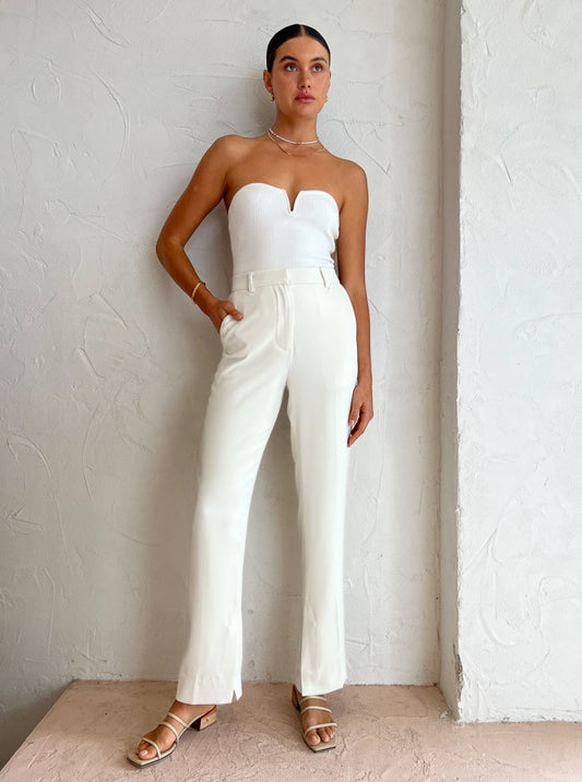 Bec and Bridge Vesna Strapless Knit Top in Ivory