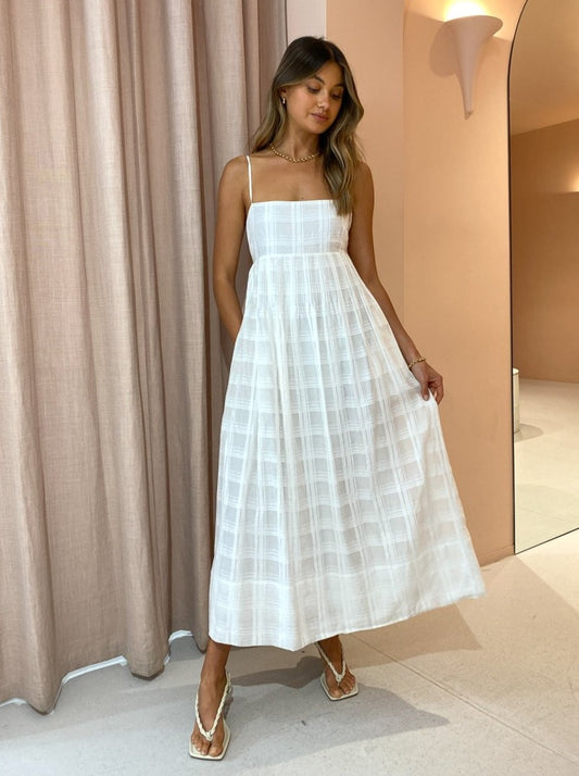 Elka Collective Mara Dress in White Check
