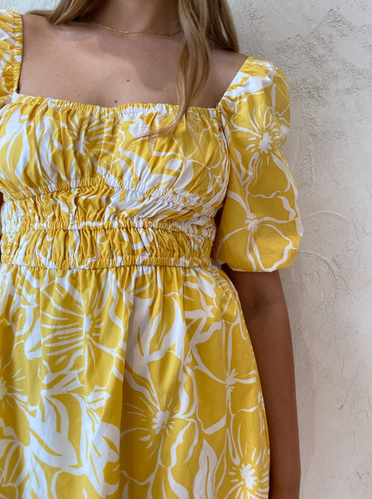 faithfull the brand marinelli mini dress Faithfull the Brand Marinelli Mini Dress in El Marsa Marigold – Coco & Lola