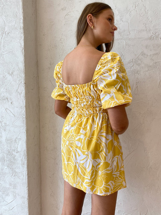 faithfull the brand marinelli mini dress Faithfull the Brand Marinelli Mini Dress in El Marsa Marigold – Coco & Lola