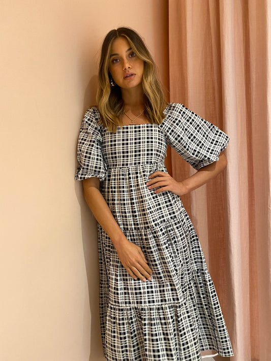 Faithfull the Brand Kiona Midi Dress in Milana Check – Coco & Lola