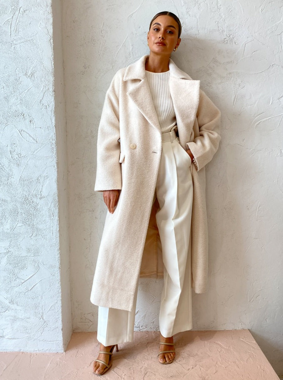 Ganni white outlet coat