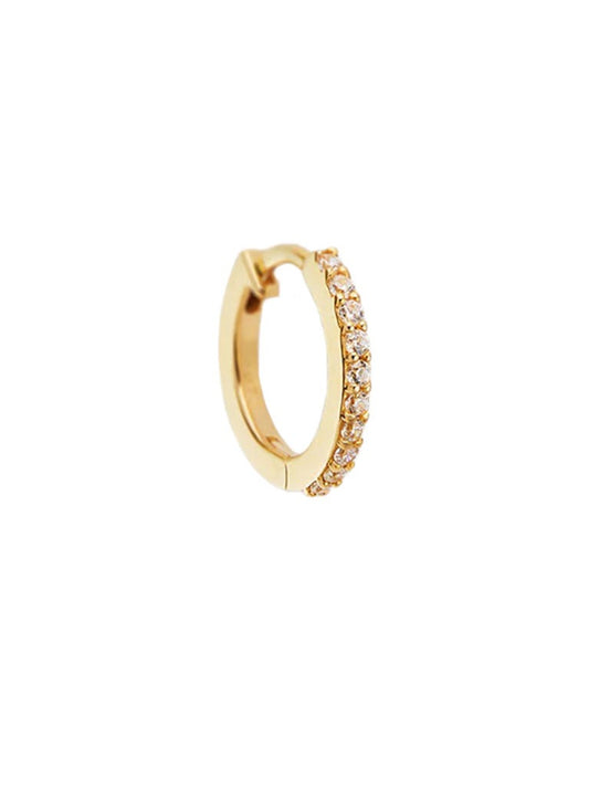 By Charlotte 14k Gold Celestial Single Sleeper in Solid Gold