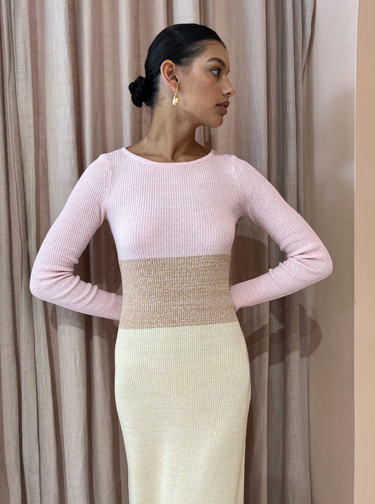Hansen and Gretel Klein Knit Maxi Dress in Dusk