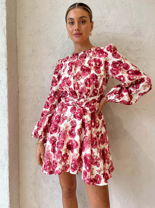 Issy Stay Dress in Blooms