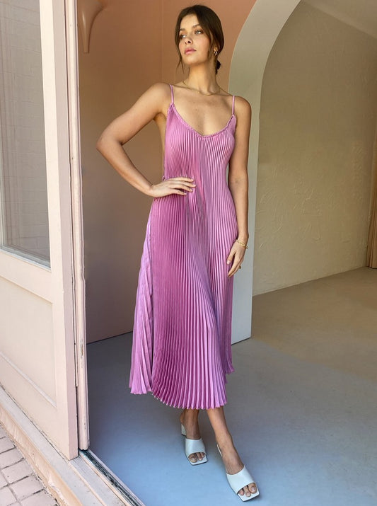 Lidee Bisous Strappy Gown in Pink