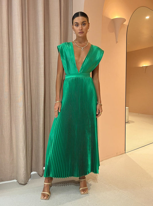 Lidee Gala Gown in Bright Green Coco & Lola Lidee Gala Gown in Bright Green Coco & Lola