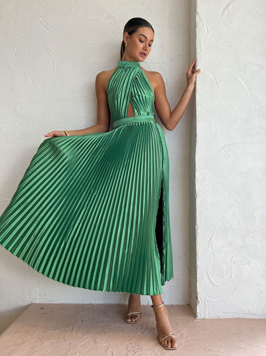 Lidee Renaissance Split Gown in Sea Green Coco & Lola Lidee Renaissance Split Gown in Sea Green Coco & Lola