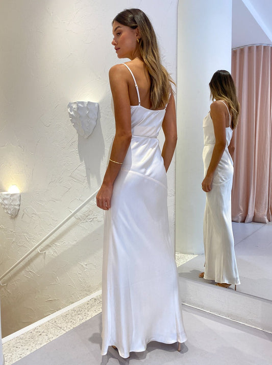 Shona Joy La Lune Bias Cowl Maxi Dress in Cream