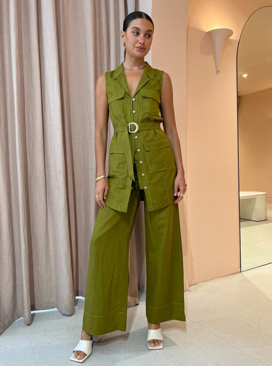 Mon Renn Kinetic Pant in Khaki Green