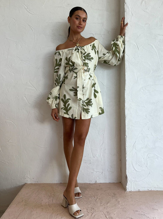Mon Renn Compose Mini Dress in Compose Print