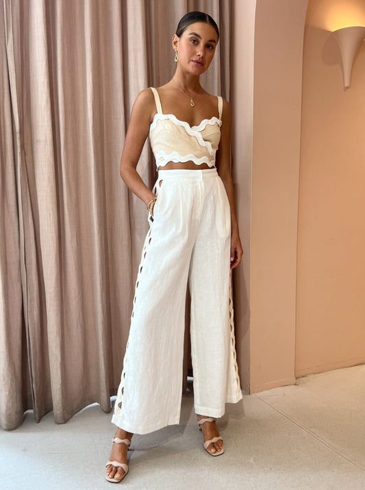 Mon Renn Coast Pant in Ivory