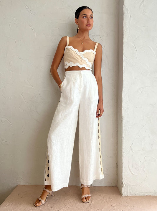 Mon Renn Coast Pant in Ivory