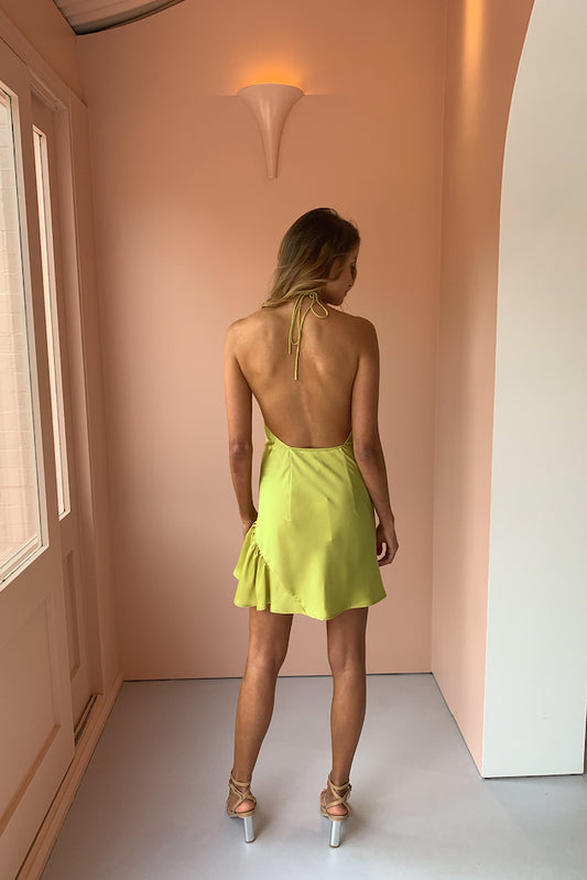 one fell swoop la californie mini dress One Fell Swoop La Californie Mini Dress in Citron – Coco & Lola
