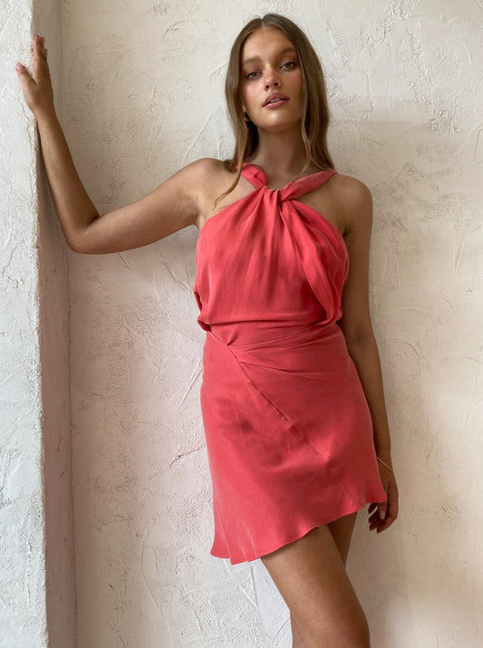 One Fell Swoop Audrey Mini Dress in Strawberry Pink Coco & Lola One Fell Swoop Audrey Mini Dress in Strawberry Pink Coco & Lola