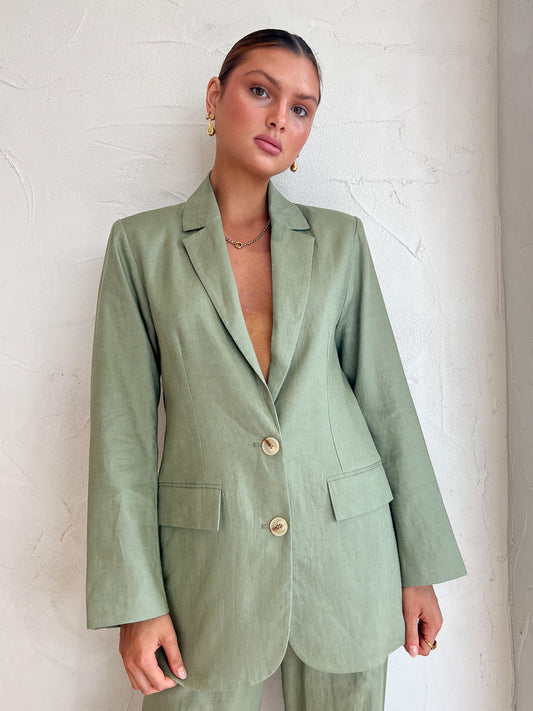 Ownley Dawson Oversize Blazer in Sage