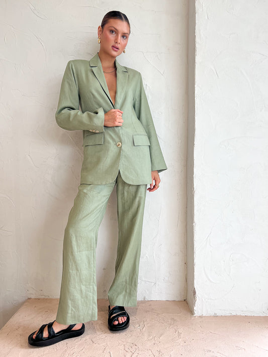 Ownley Dawson Oversize Blazer in Sage