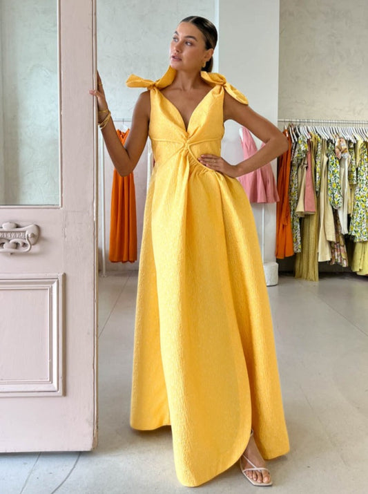Rachel Gilbert Emiliano Gown in Lemondrop Coco & Lola Rachel Gilbert Emiliano Gown in Lemondrop Coco & Lola