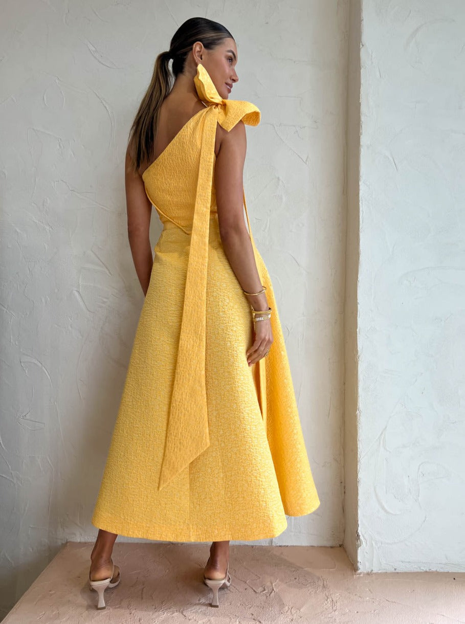 Rachel gilbert 2024 yellow dress