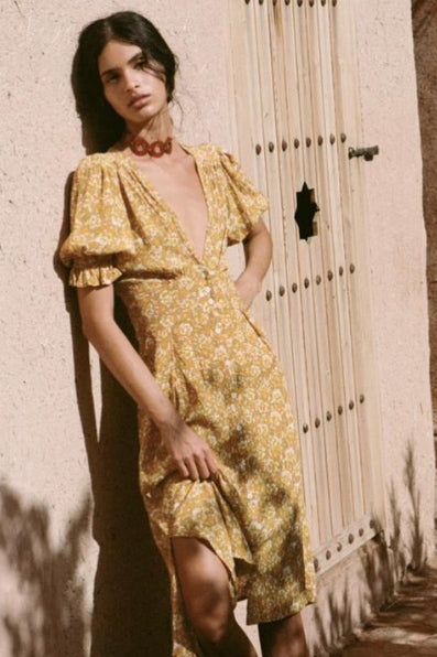 Faithfull the Brand Rafa Midi Dress in Delphine Floral Print – Coco & Lola