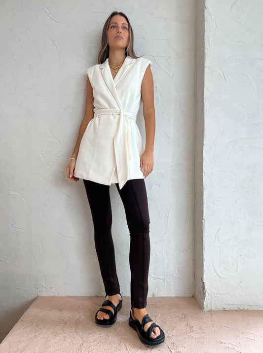 Rumer Ayla Wrap Vest in White