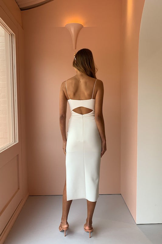 Bec and Bridge Ulla Cut Out Midi Dress in Ivory – Coco & Lola