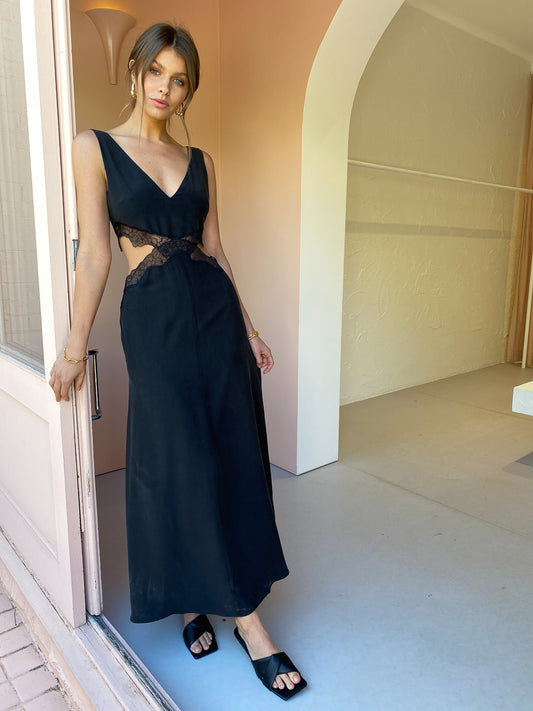 Sir Alma Cut Out Dress in Black