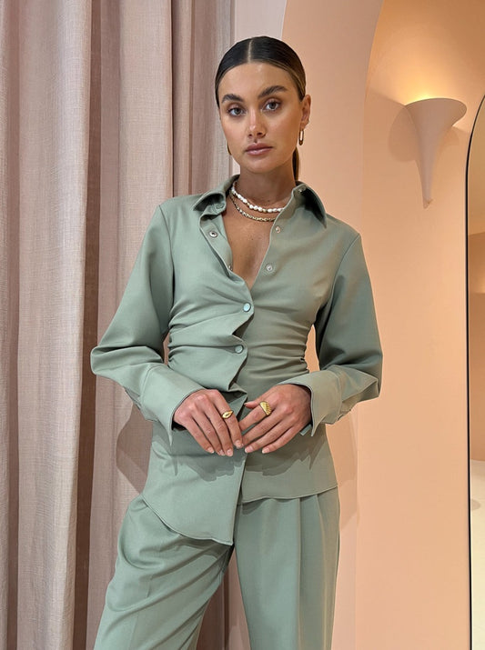 Sir Adrien Tuck Shirt in Sage