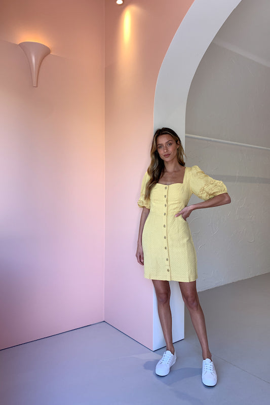 Steele Beck Mini Dress in Saffron