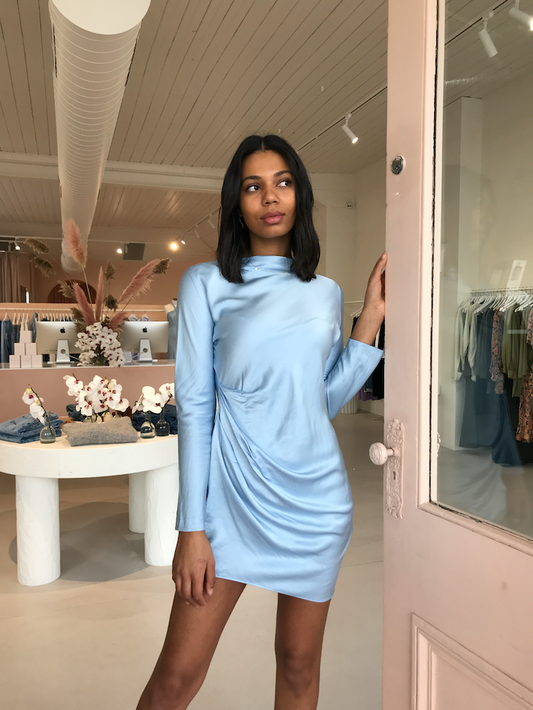 Carver Anabele L/S Dress in Sky