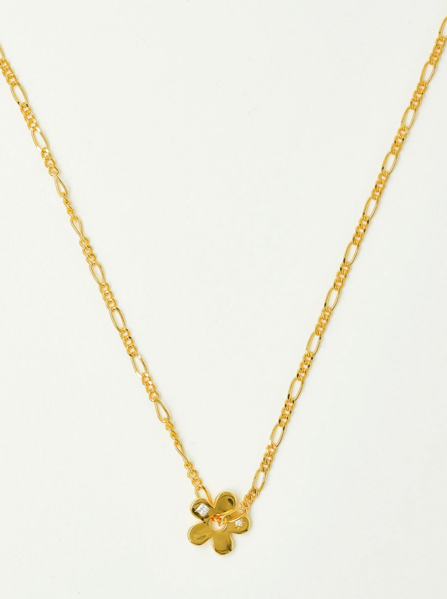 Brie Leon Signature Flower Pendant Necklace in Gold – Coco & Lola