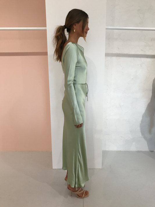 Bec and Bridge Crest L/S Midi Dress in Peppermint Coco & Lola Bec and Bridge Crest L/S Midi Dress in Peppermint Coco & Lola