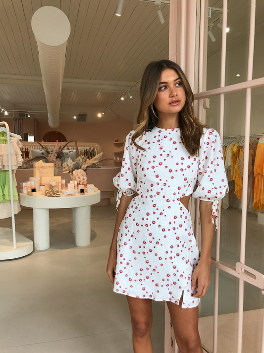 By Nicola Botanical Dress in Rose Polka