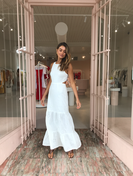 Sir Alena Tiered Maxi Dress in Ivory – Coco & Lola