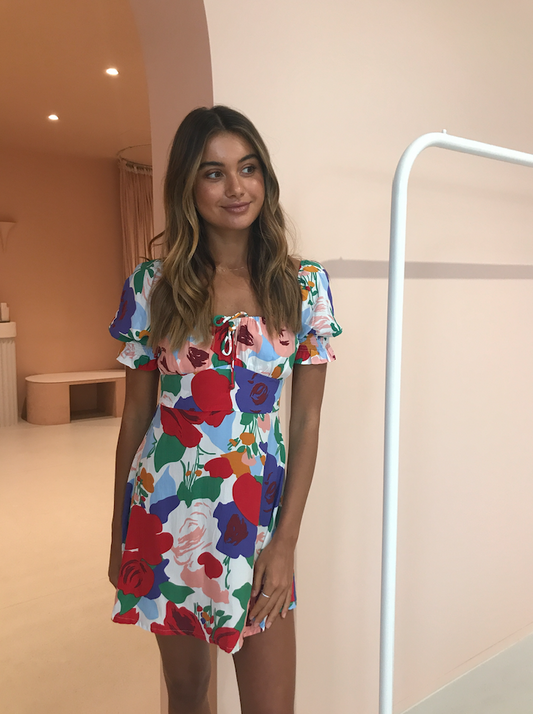 Faithfull the Brand Iris Mini Dress in Anita Floral Print – Coco & Lola