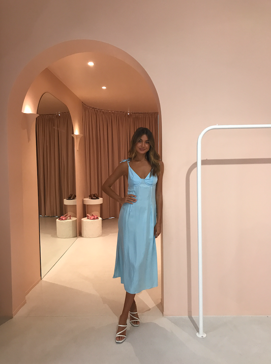 Third Form Corset Cami Slip Dress in Sea