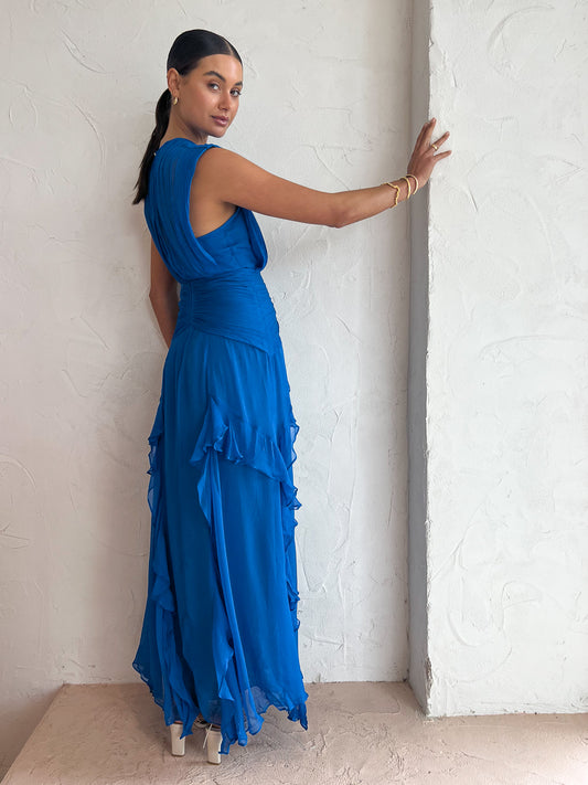 Shona Joy Leilani Round Neck Maxi Dress in Pacific Coco & Lola Shona Joy Leilani Round Neck Maxi Dress in Pacific Coco & Lola