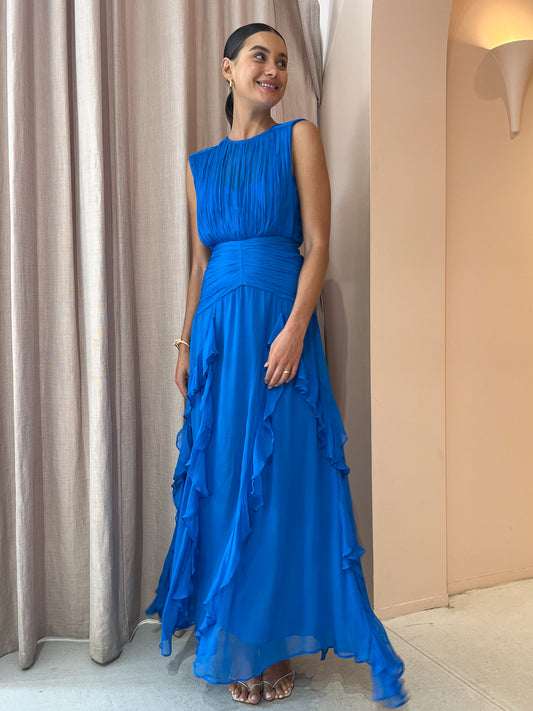 Shona Joy Leilani Round Neck Maxi Dress in Pacific Coco & Lola Shona Joy Leilani Round Neck Maxi Dress in Pacific Coco & Lola