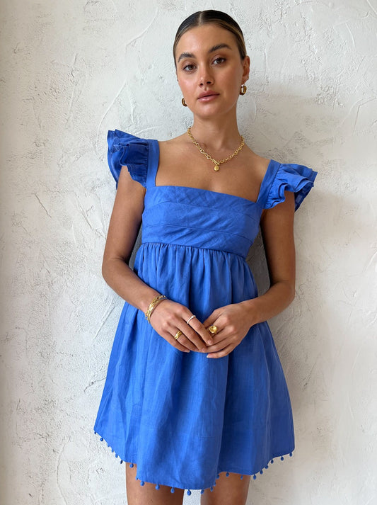 sachin and babi light blue dress Flowy wide dress