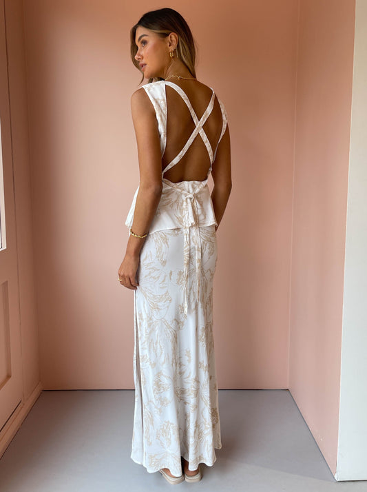 Third Form Bouquet Bias Maxi Skirt in Flower