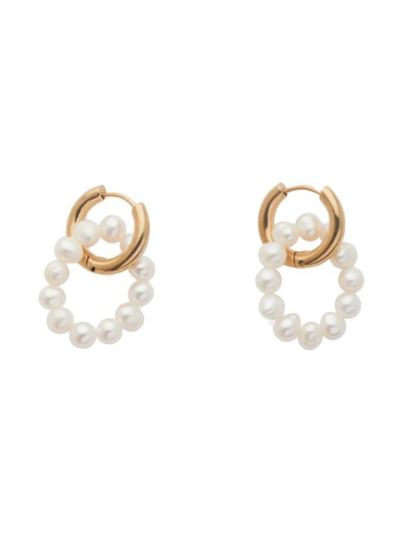 Reliquia Veronica Pearl Earrings in Gold Coco Lola