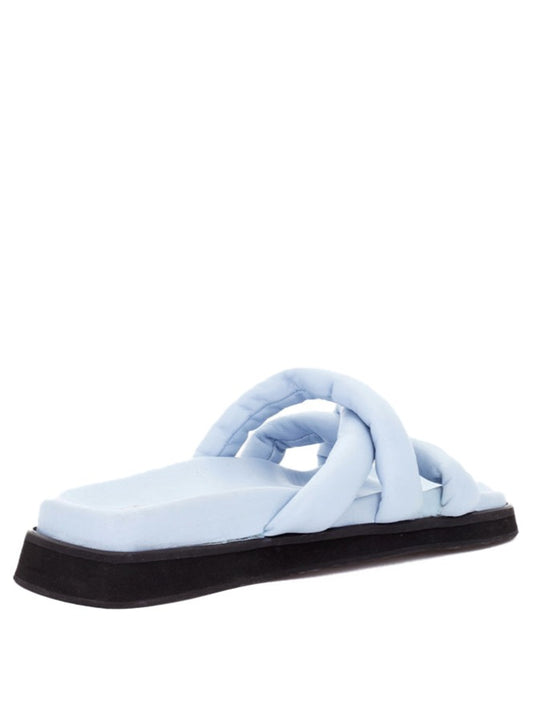 Alohas Slip On Cross Sandals in Baby Blue