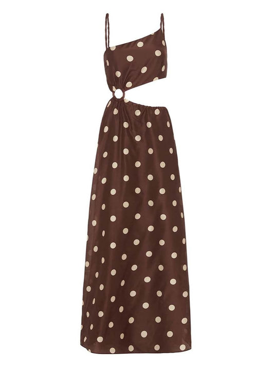 Sir Vivi Asymmetrical Cut Out Dress in Marlon Polka Dot Coco & Lola Sir Vivi Asymmetrical Cut Out Dress in Marlon Polka Dot Coco & Lola
