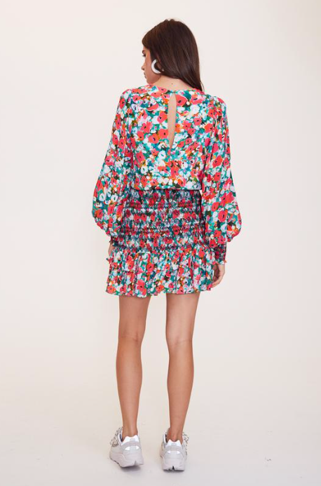 Vestire Little Havana L/S Mini Dress in Floral Print
