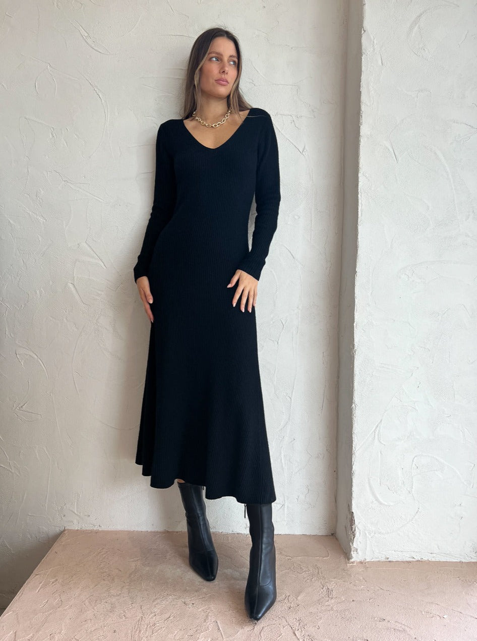 gloria sleeveless Raffia Knit Mini Dress in black main image 1